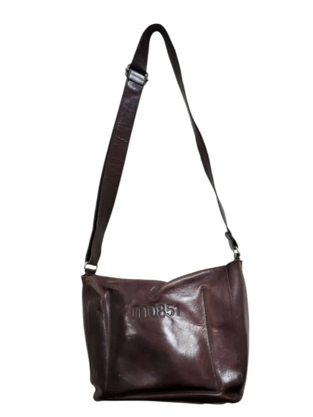m0851 Leather Crossbody Bag Brown Distressed Vintage Messenger Canada Unisex